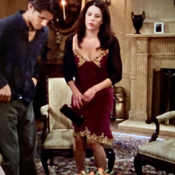 Gilmore Girls vintage fuchsia slip dress 90s Y2K - Picture 2 of 7